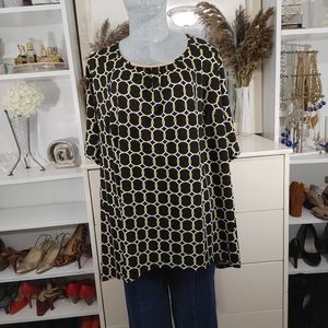 Alyx Short Sleeve Asymmetrical Blouse Size 3X